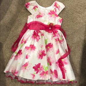 Girls Jona Michelle Pink Floral Party Dress, 8